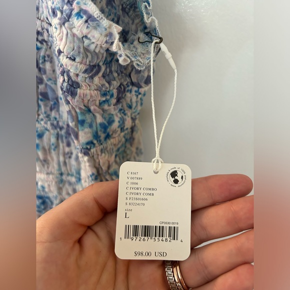 NWT Free People One Sammi Romper in Ivory Combo - Picture 4 of 10